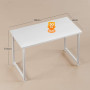 ODK Petits Bureau, 100x48cm, Bureau d'Ordinateur, Blanc | Bureau Informatique compact avec structure métal, idéal comme table d'