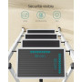 SONGMICS Marchepied 4 Marches Pliable, Escabeau, Charge 150 kg | Verrou de Sécurité, Facile à Ranger, Blanc, Collection BRODY GS