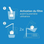 Philips Water Carafe Filtrante XL Avec 3 Cartouches de Remplacement Filtration Avancée, Minuterie Électronique, Débit Rapide, Bl