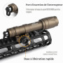 QIRUIMY M600C Lampe de poche LED Torche tactique 600 Lumens,Lumière Scout légère pour mlok Keymod 20mm Picatinny Rail System (Ma