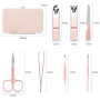 Kit Manucre Pedicure, URAQT 7pcs Coupe Ongle Professionnel Set Coupe Cuticule Acier Inoxydable, Trousse Manucure Pedicure avec E