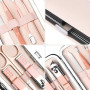 Kit Manucre Pedicure, URAQT 7pcs Coupe Ongle Professionnel Set Coupe Cuticule Acier Inoxydable, Trousse Manucure Pedicure avec E