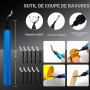 Kit d'accessoires d'imprimante 3D de 221 pièces, avec outil d'ébavurage, convient pour le démontage d'impression 3D, le nettoyag