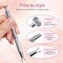 Diffaxy Lot de 100 éponges de nailart avec pince en métal - Accessoires de nailart