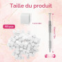 Diffaxy Lot de 100 éponges de nailart avec pince en métal - Accessoires de nailart