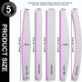 FANDAMEI 10 Pcs en 5 Formes Lime à Ongles Professionnelles Limes à ongles, Grain 100/180 Double Faces Polissage Ponçage, Pour la