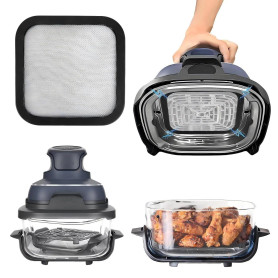 Magnétique Grille Anti Projection Accessoires pour Ninja CRISPi Friteuse Sans Huile Portable, 3,8L, 4-en-1 FN101EUGY,Grille Anti