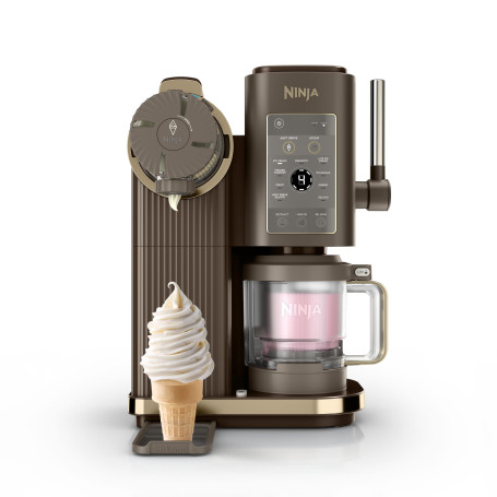 Ninja CREAMi Scoop et Swirl avec 2 pots, Machine à Glace,13 modes NC701EUBR | Sorbetière, Machine a glaces à l’italienne Intégré