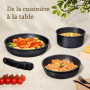 GiPP 15 PCS Batterie Cuisine en CéRamique AntiadhéSive et Poignee Amovible | Sets de Poêles et Casseroles Non Toxique, Poele Ind