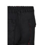 VELILLA 103004 Pantalon de Travail - Noir et Rouge - Taille 38 | Pantalon multipoches renforcé, fermeture zip et bouton, poches 