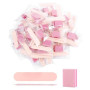 VelvetGlow Kit de Manucure Jetable 20 Pièces, Kit d'Ongles Emballé Individuellement, Set de Manucure avec Mini-Lime à Ongles, Mi