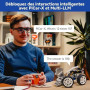 SunFounder Kit robotique vidéo Picar-X AI pour Raspberry Pi 5/4/3B+/Zero 2w, LLMs ChatGPT-4o/Gemini/Grok, Reconnaissance vocale