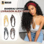 BECUS Perruque bandeau bouclée 18 pouces Noire Style quotidien | Perruque avec bandeau pratique, rendu naturel, maintien agréabl