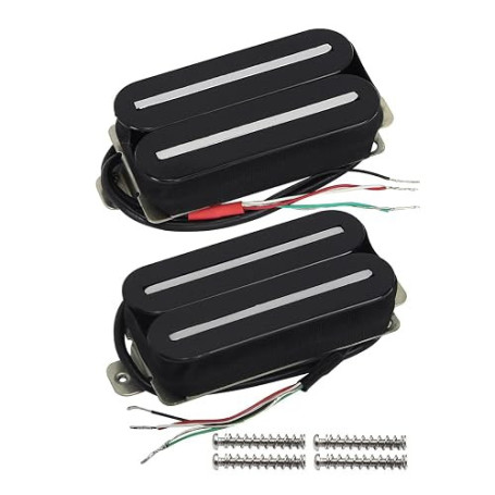 FLEOR Micro à haut rendement Deux micros Humbucker Hot Rail Jeu de micros chevalet et manche Micro humbucker pour guitare électr