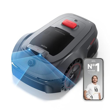 MOVA ViAX 500 Robot Tondeuse sans Fil périphérique,LiDAR 360°&Double Vision | Recommandé 600 m², Cartographie à Assistance IA, é