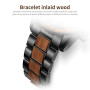 OLEVS Montre chronographe Homme à Quartz Japonais : Bracelet en Bois Massif ou Acier Inoxydable, étanche, Classique et élégante