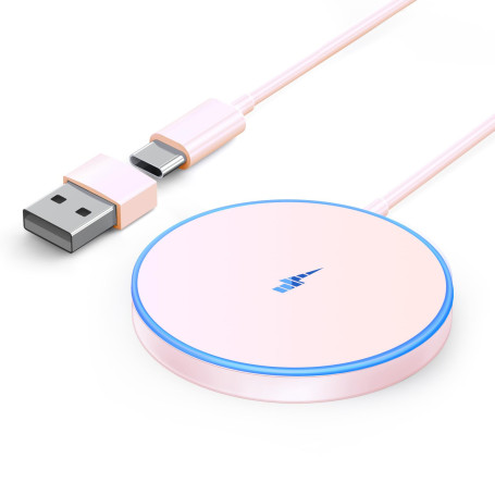 Chargeur Induction iphone,Chargeur Magsafe Compatible avec iPhone 18 Pro Max/18 Pro/Duo/Air/17/16/15/14/13/12 Series,AirPods 5-2