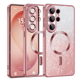 samanoya Glitter Coque Magnétique pour Samsung Galaxy S26 Ultra Compatible avec MagSafe，Brillance Paillette élégance Housse de P