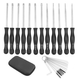 QWORK® 12 pièces outils de réglage de carburateur avec aiguille de brosse de nettoyage de carburateur pour petits moteurs à 2 te