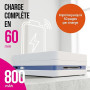 Nelko PP01 Mini Imprimante Photo Portable,Blanc,1 Machine + 100 Feuilles | Impresión color HD resistente agua/manchas, Compatibl