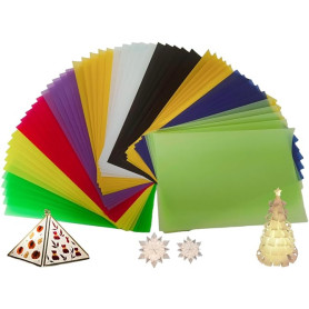 Papier Calque Couleur A4,50pcs Feuilles Cartonnées A4,Feuilles de Papier Calque Coloré A4,Papier Couleur A4,Feuille Cartonner de