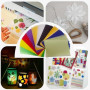 Papier Calque Couleur A4,50pcs Feuilles Cartonnées A4,Feuilles de Papier Calque Coloré A4,Papier Couleur A4,Feuille Cartonner de