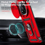 Dechyi Coque pour Xiaomi Redmi Note14 Pro Plus 5G et 2 pièces Protection ecran Lentille Coulissante Couverture Support d’Anneau 