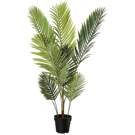 Amazon Basics Palmier artificiel avec pot de fleurs en plastique, 119.8 cm, vert