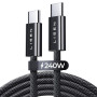 LISEN 240W Cable USB C Charge Rapide, 2m PD 5A Cable USB C vers USB C Câble | USBC Chargeur Nylon Tressé pour iPhone 18 iPhone D