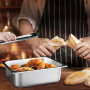 Bordeag Lot De 3 Bac De Cuisson En Inox 1/3 Bac Inox 32,5x17,5x6,5cm Plat Rectangulaire Ensemble De Récipients En Acier Inoxydab