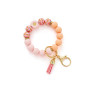 AOKSUNOVA Porte Clef Femme Porte Clé Bracelet Porte Clef Voiture | Porte-clés bracelet en perles de silicone, léger et pratique,