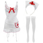 HOTSO Femme Sexy Ensemble de Lingerie Set Infirmière Cosplay Babydoll Bodysuit Sleepwear Vêtement de Nuit Erotique Costumes, Bab