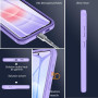 OWKEY Coque pour Samsung Galaxy A57 5G avec Protecteur d'écran, Violet | Etui Antichoc Anti-Rayure Housse 360° Integrale Silicon