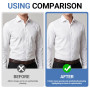 2 Pièces Shirt Stays Support de Chemise, RéGlables, Séjour de Chemise | Élastiques Longueur, Accessoires Anti Dérapants Avec Cli