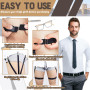 STAY GENT Shirt Stays Support de Chemise avec Porte Jarretelle Chemise pour Homme Pince Rentrée dans le Pantalon, Jarretiere Att
