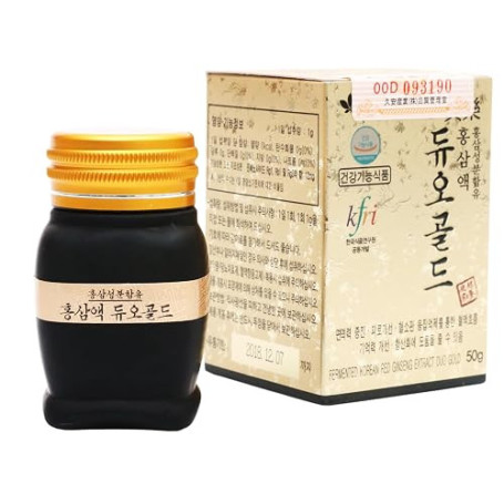 GINLAC DUO GOLD Panax Ginseng Rouge - Extrait Fermenté | vrai ginseng coréen | ginsénosides Rg1, Rb1 et Rg3: 12mg/g 70%, Extrait