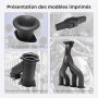 Creality Hyper PLA-CF Filament Carbone 1.75mm Marron, 1kg Filament Imprimante 3D Renforcé, Haute Vitesse 300mm/s, Finition Mate,