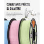 ELEGOO PLA Matte Filament 4 Couleurs 4KG 1,75 mm | Jaune Soleil Bleu Glace Rose Sakura Violet Lavande, Haute Précision, Bobine 1