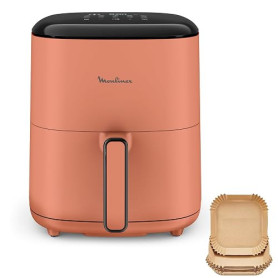 Moulinex - Easy Fry Pop air fryer - 10 programmes - 5 L - Terracotta | Friteuse sans huile mono tiroir pour 6 personnes - 10 pro