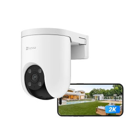 EZVIZ POE 2K Caméra de Surveillance WiFi Extérieure, H8c PoE | Avec Détection de Personne, Suivi Auto, Vision Nocturne en Couleu