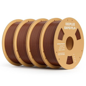 DEEPLEE Filament PLA+ Rapide 1.75mm Brun 4kg | Bobine Rapid PLA Plus Filament 1.75 Imprimante 3D FDM, Haute Vitesse d'Impression