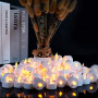 Lot de 100bougies LED Bougies CR2032 piles Bougies Unscented Bougie chauffe-plat sans flamme claire vacillante gefälschte Bougie