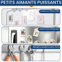 Lot de 100 aimants puissants en néodyme - 10 x 3 mm - Petits aimants pour réfrigérateur - Pour tableau magnétique, réfrigérateur