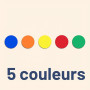 1800 Pieces - Gommettes Autocollantes Formes Géométriques (Cercle, Triangle, Carré, Rectangle) - 5 Couleurs