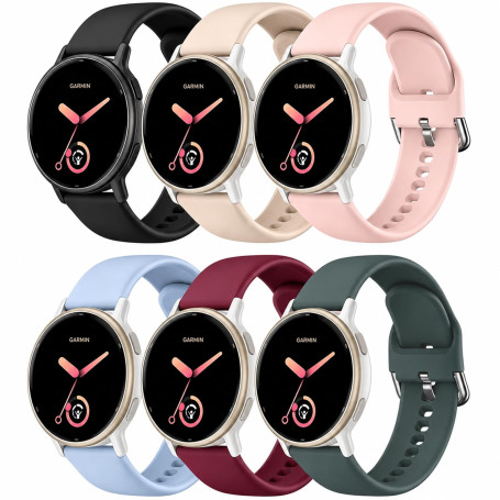 Bracelet Sport Compatible avec Garmin Forerunner 55/165/245/645/Vivoactive 6/5/3/Venu Sq/2 Plus/Hommes Femmes, 20mm Bracelets So