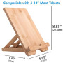 FadyDail Support de Tablette et de Téléphone Portable en Bambou pour Bureau, pour iPhone, iPad, tablettes et Tous Les téléphones