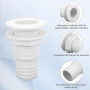 mizikuu Passe Coque Bateau, Raccord de Coque Traversante 1-1/2 Zoll 38mm Bouchon Vidange Bateau ABS Raccord de Tuyau en Plastiqu