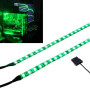 MIWATT DS Lot de 2 bandes LED vertes pour éclairage d'ordinateur, bande lumineuse magnétique, connecteur Molex, pour kit d'éclai