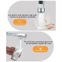 JUNSHENG Robinet de Cuisine, Robinet de Cuisine à Ressort Haute Pression, Chromé, Pivotant à 360 Degrés, en Acier Inoxydable.