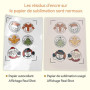 TransOurDream 10 Papier autocollant de sublimation, 216 * 279cm,transparent | pour imprimante jet d'encre et encre de sublimatio